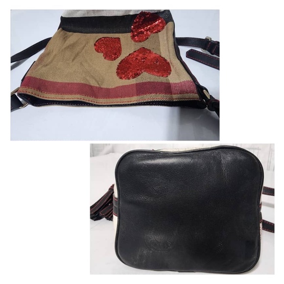 Authentic Burberry Ashby House Check Canvas with Sequins Mini Bag - Picture 10 of 15